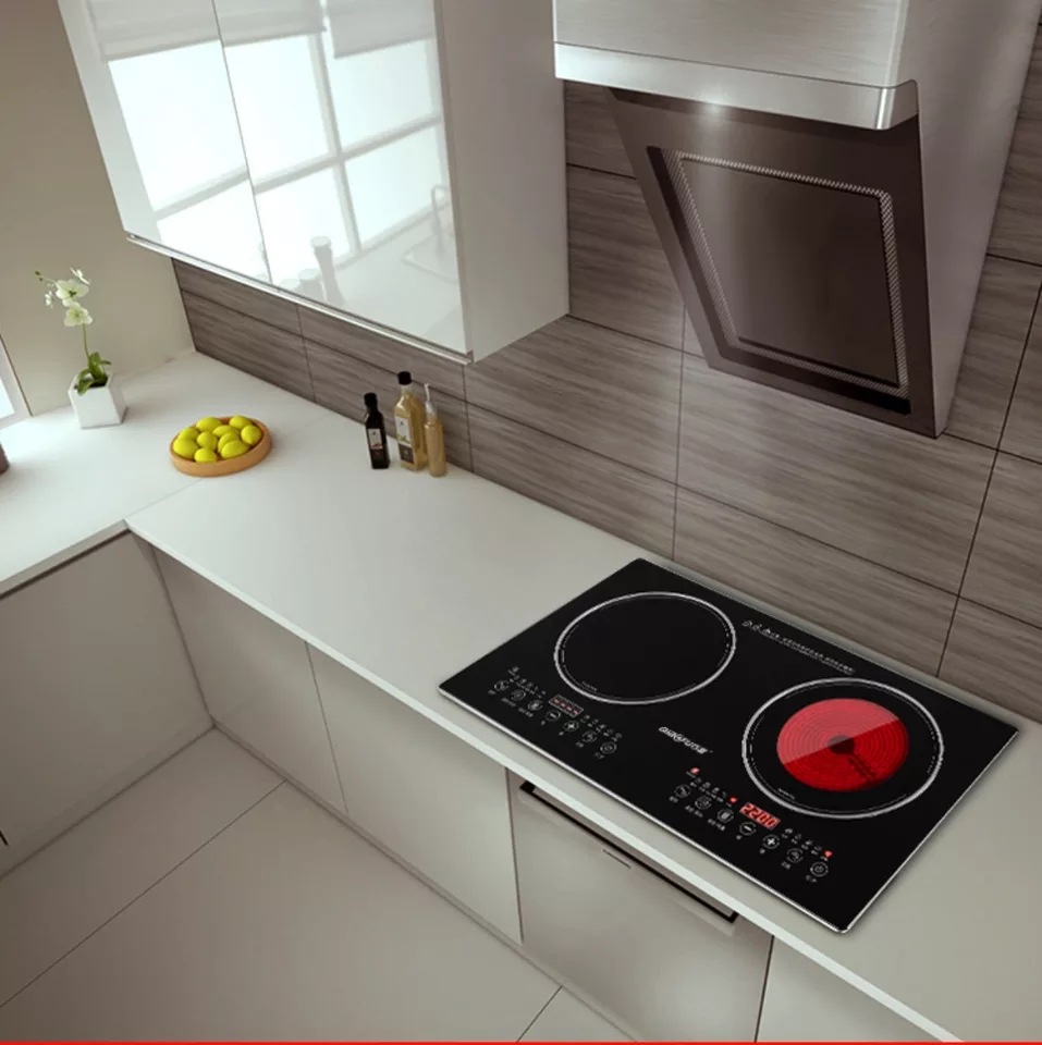 巧富嵌入式电磁力双炉电陶炉大功率爆炒酒店公寓工程电磁炉双灶