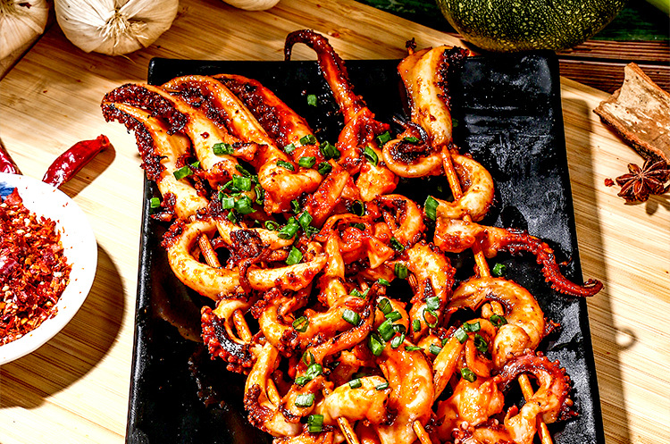 其他加工水产品-【网红爆款】铁板烧烤夜市食材现货凤舞章鱼串鱿鱼须