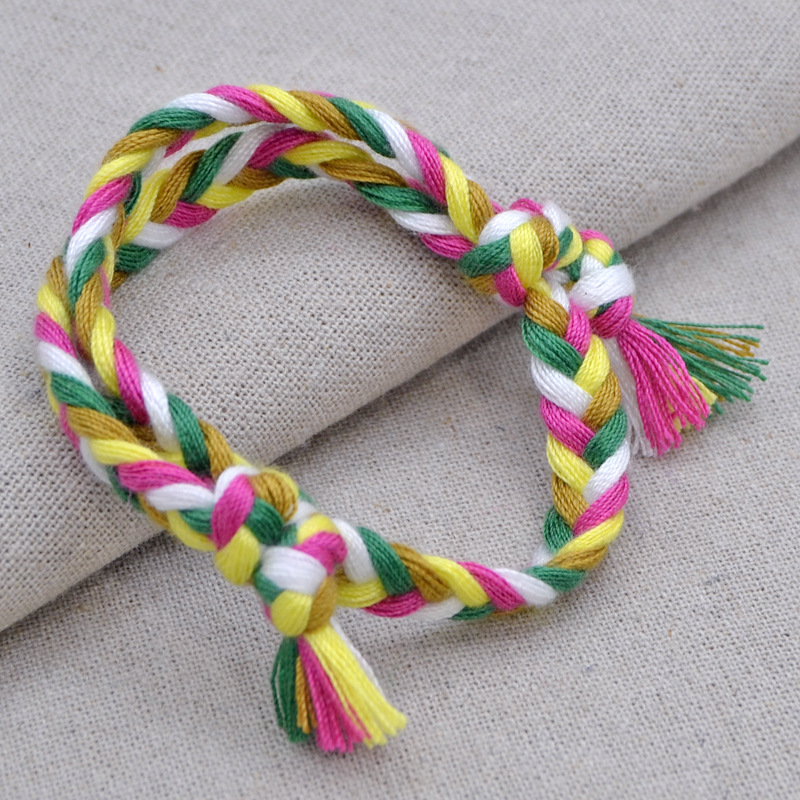 ins风手工编织手绳小清新学生原创抖音同款设计潮牌棉线绳手链