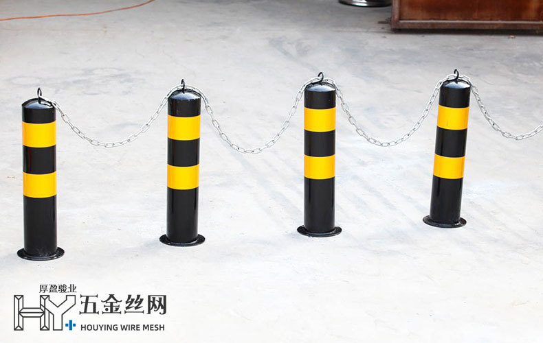 钢管警示柱弹力柱防撞立柱固定隔离桩道路障安全桩塑料反光停车桩