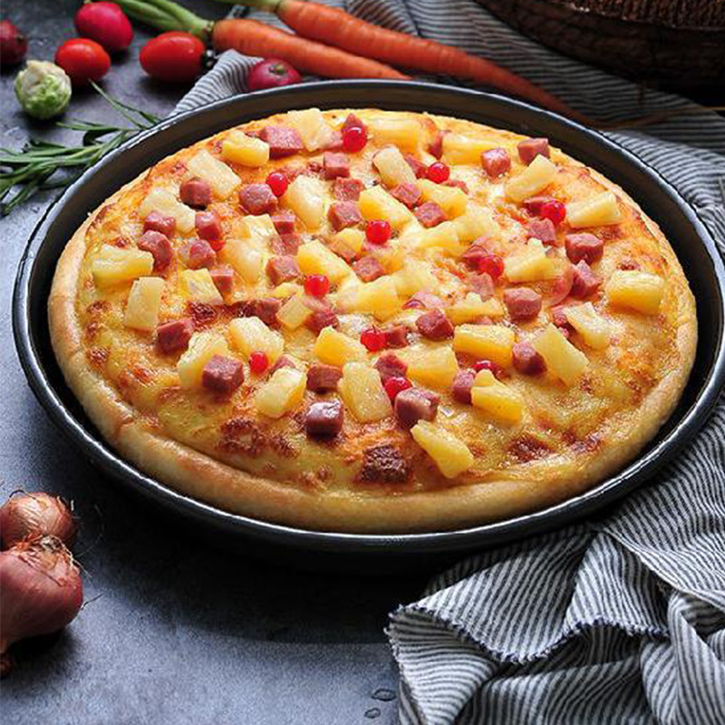 美诺 缤纷水果披萨中厚底 速冻pizza水果披萨微波炉烤箱即食批发