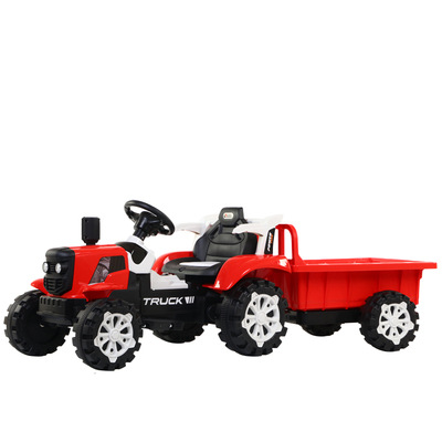 网红拖拉机玩具车可坐人带斗超大号儿童电动仿真男孩东方红小四轮