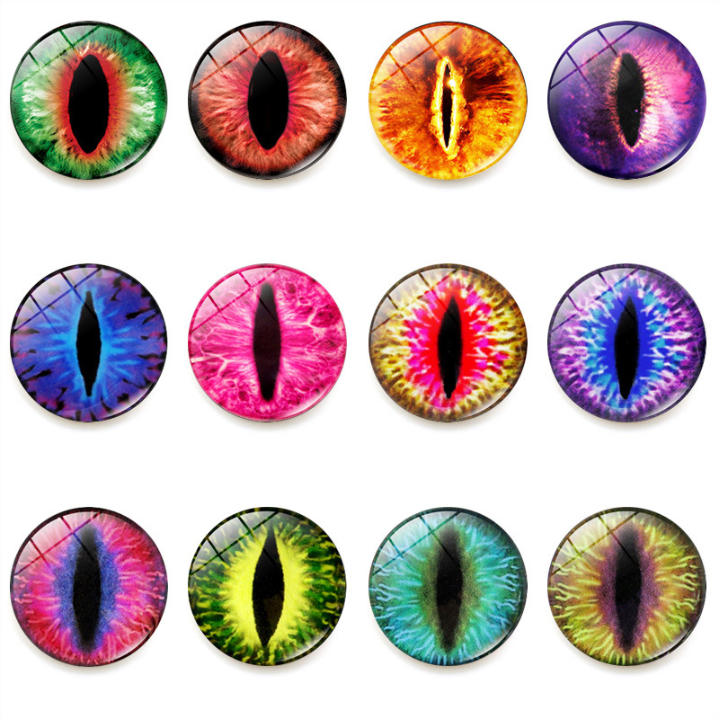 欧美热销饰品 创意龙眼睛时光宝石时尚高档磁性玻璃冰箱贴25mm