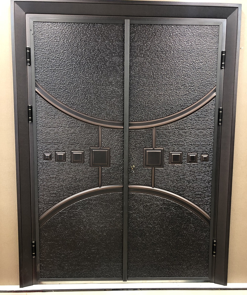 防爆铸铝门别墅精雕铸铝板门非标卡门轻奢双开防盗门安全大门工厂