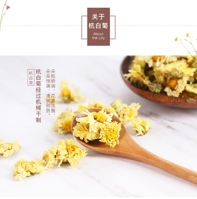 杭白菊 罐装花茶批发杭白菊泡水菊花茶罐装60g朵菊朵花草茶批发_商城