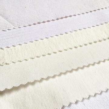 白色牛仔坯布料 金丝斜纹面料 竹节全棉面料 弹力布料 服装面料