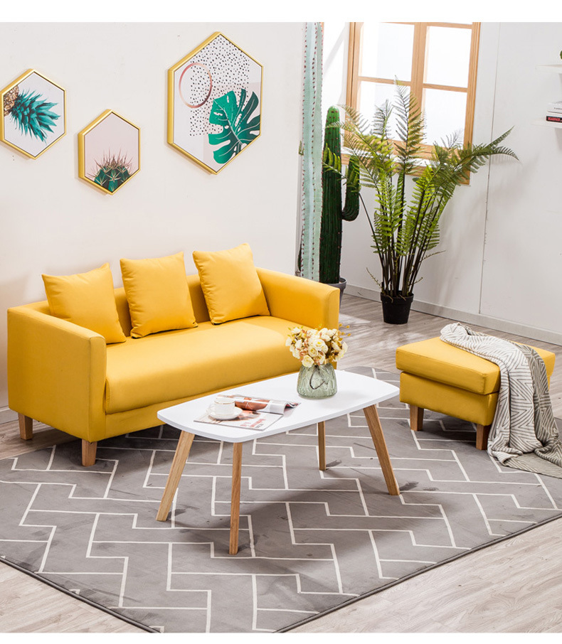 卧室小沙发小型客厅网吧网咖服装店单人沙发椅双人布艺小户型沙发