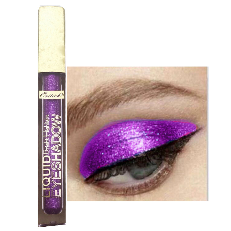 奥伦提新款珠光爆闪金葱钻石液体眼影彩色亮片眼线液厂家直销