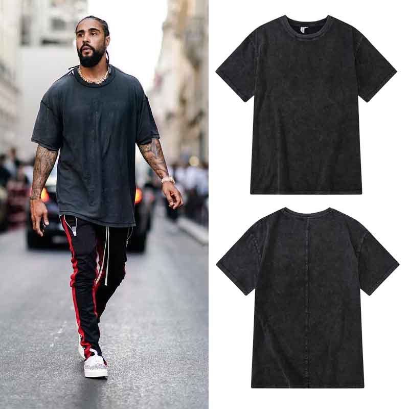 fear of god短袖男装ins侃爷同款第五季fog打底衫宽松水洗做旧t恤