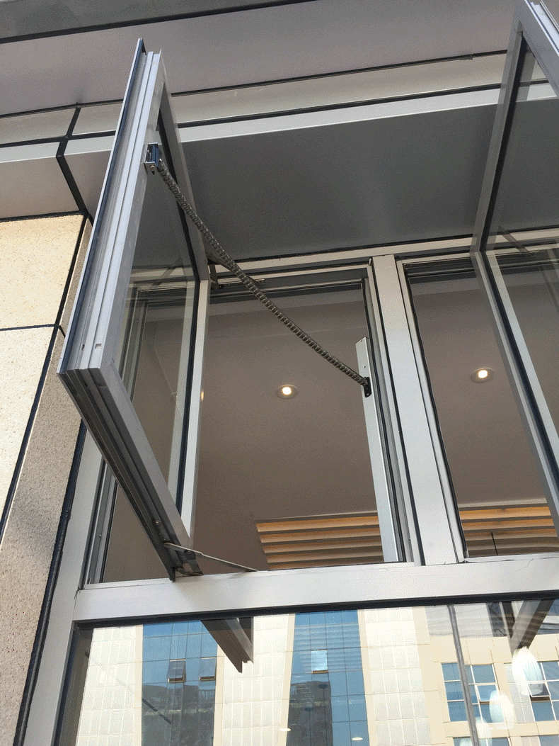 恒翔供 智能弧形采光一字型别墅固定排烟窗排烟天窗智能排烟窗