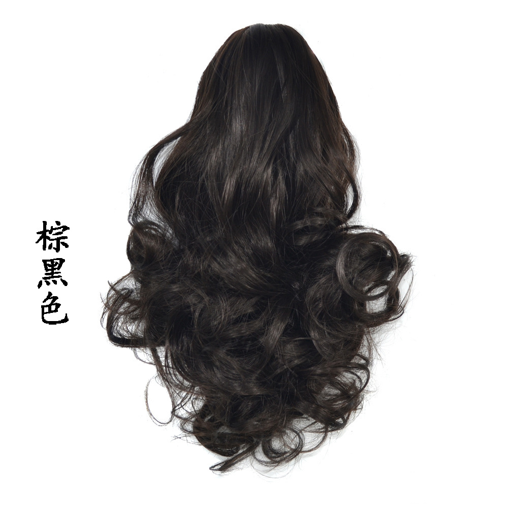逼真小卷假发马尾 短发假发马尾 抓夹马尾 短款卷发假发抓夹马尾