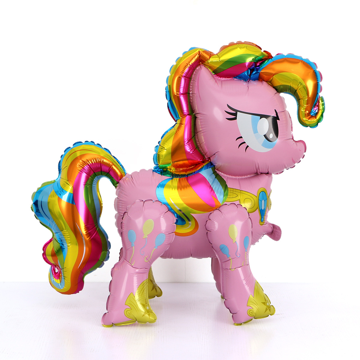 跨境 拼装小马气球 3d立体宝莉马组装铝膜气球 派对装饰气球