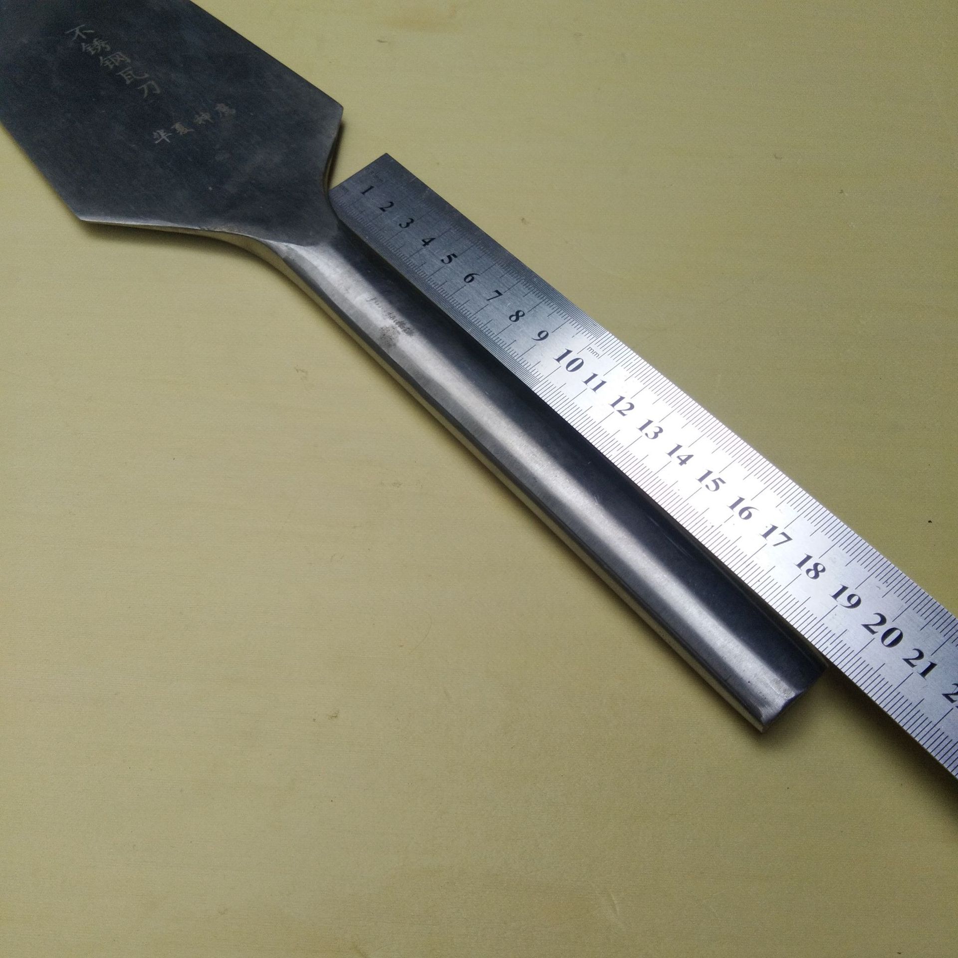 厂家直销不锈钢手工锻打双面砖刀砌墙刀瓦刀工具砍砖泥工瓦刀瓦刀