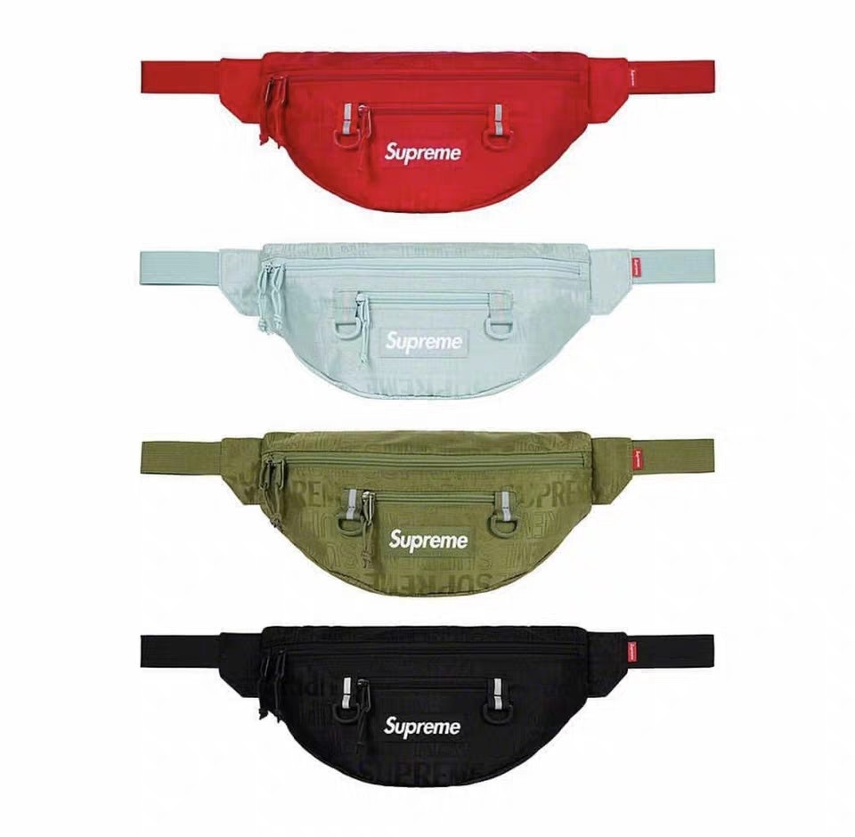 supreme waist bag 19ss斜挎包潮牌单肩包小包男女胸包菠萝包腰包