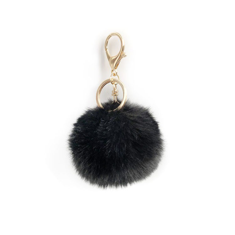 Creative DIY Cute Pig Imitation Rex Rabbit Fur Ball Keychain Pendant PU Leather Cartoon Pig Accessories Factory Direct Sales