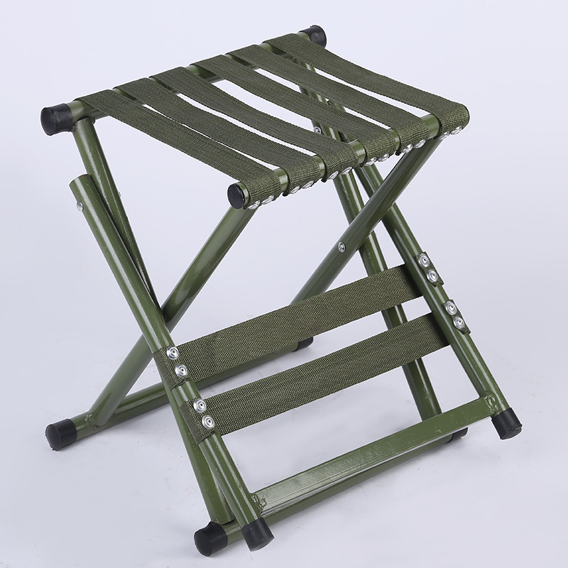 45马扎 折叠靠背马扎 圆管铆钉户外铁马扎靠背椅 便携凳