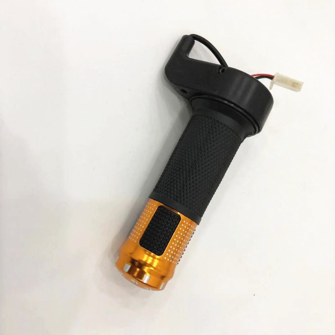 供应电动车转把 霍尔调速转把铝合金三线转把 黄色铝合金转把