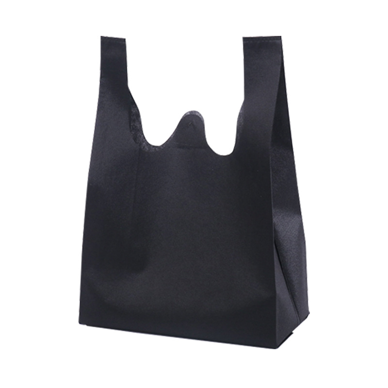 Spot Goods Eco-friendly Bag Vest Bag Non-Woven Fabric Hand Holding Vest Vest Bag Sub Wholesale Supermarket Shopping Non-Woven Bag Wholesale