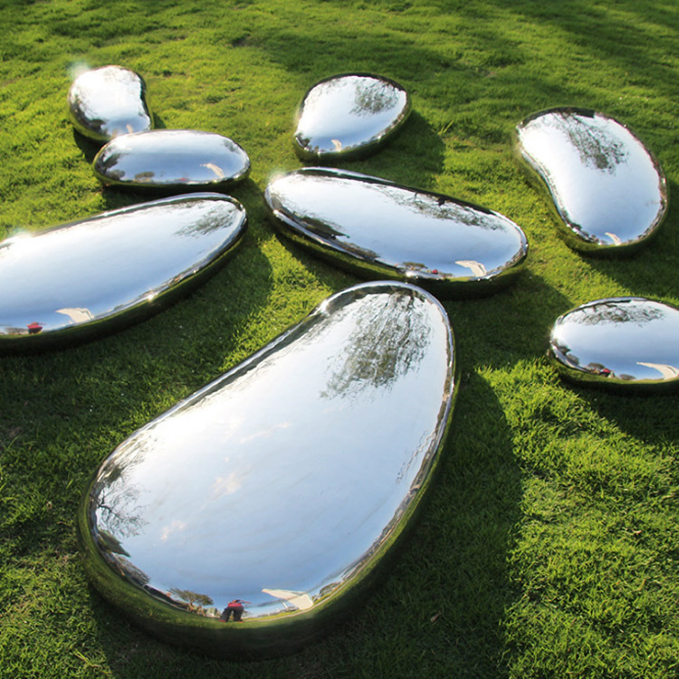 新款不锈钢水滴雕塑 不锈钢浪花 水景装饰摆件来图加工深化