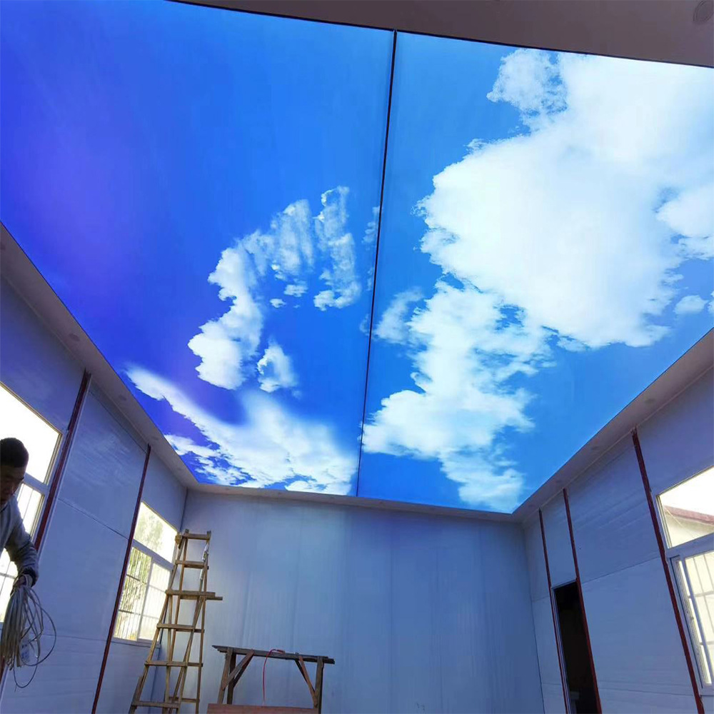 天花吊顶蓝天白云软膜天花吊顶星空走廊天花灯膜吊顶嘉兴上门安装-阿