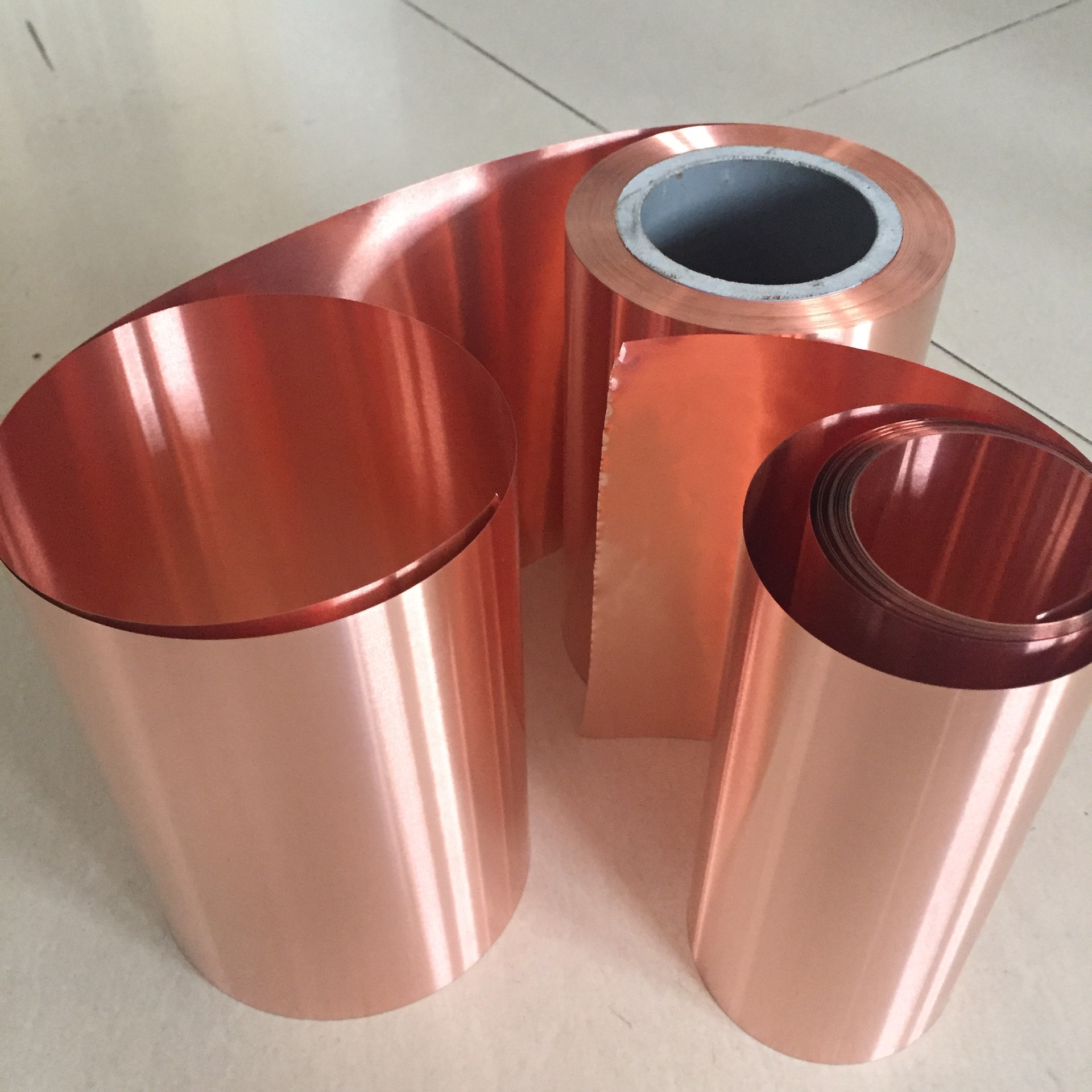 05mm t2紫铜皮 导电 铜带 裸铜带 0.08mm 0.1mm 0.12mm