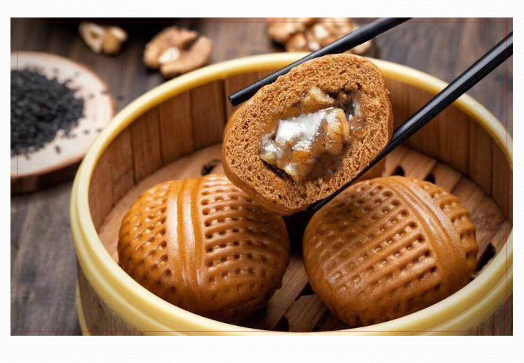 广州酒家利口福核桃包广式早茶点心速冻面点酒店茶楼食品冷冻包子