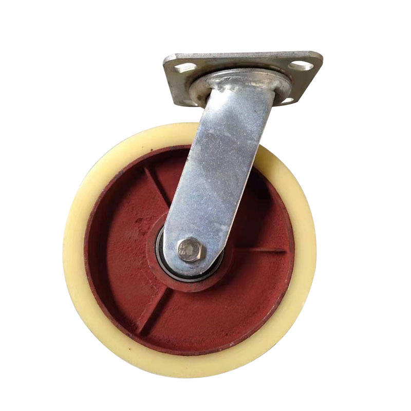 铁芯尼龙轮牙轮8寸10寸定向万向轮子重载滑轮超重型工业橡胶轮子