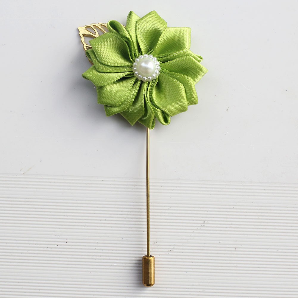 wifelai 手工缎带胸花 金叶子简约新娘新郎胸花 一件代发xh889p