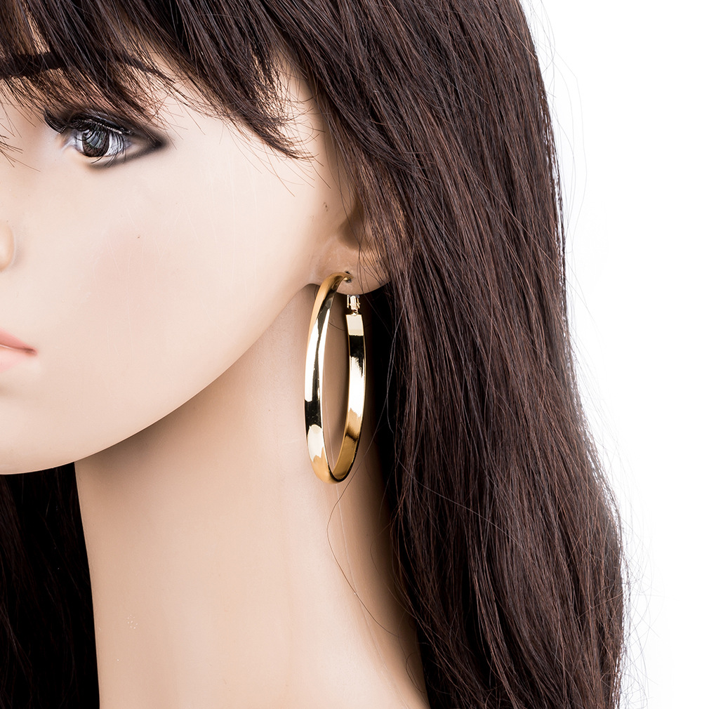 欧美时尚大圈圈耳环 宽版明星舞台饰品 速卖通ebay亚马逊热销款