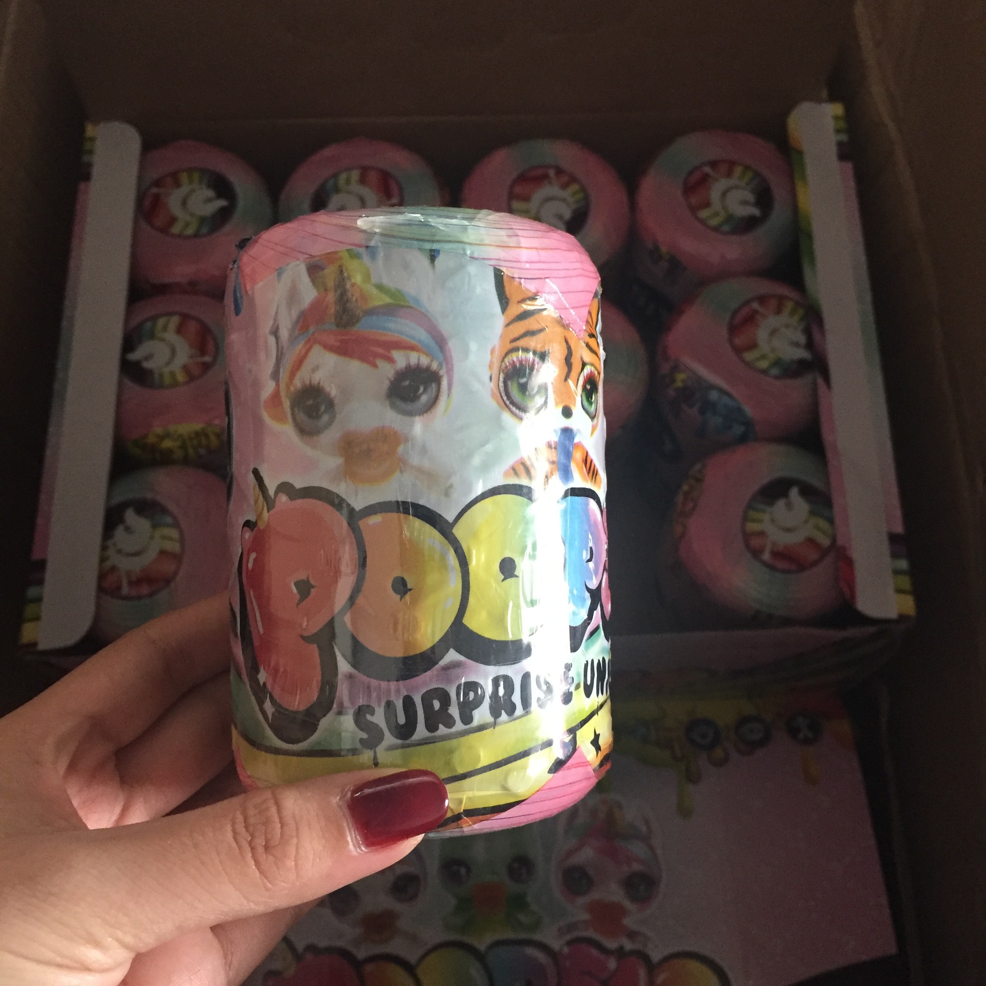 兰序惊喜娃娃盲盒 独角兽史莱姆摇摇乐 水晶泥玩具 独角兽手提袋