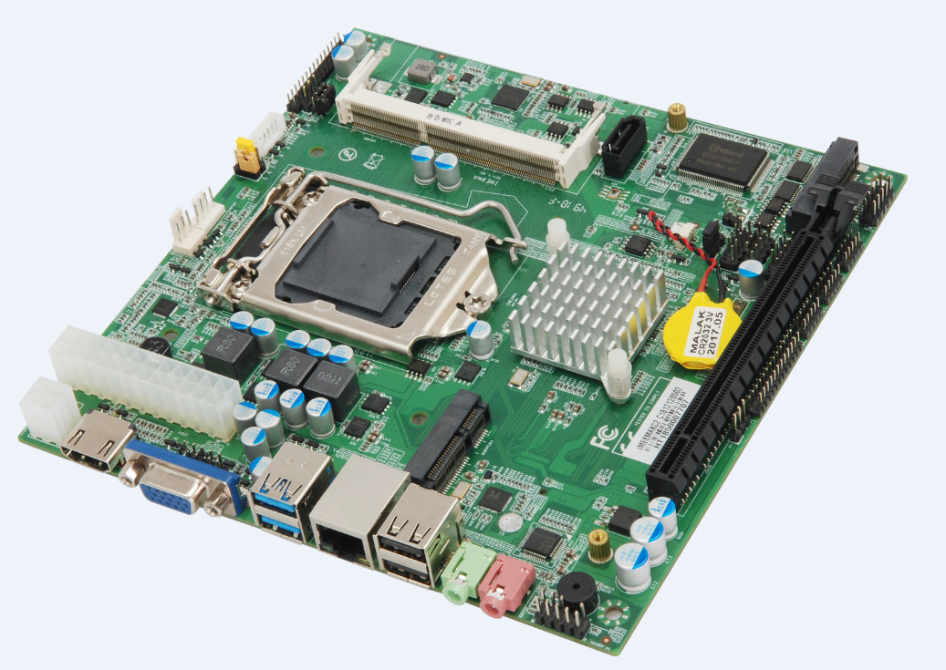 h81 mini工控主板 17x17 10 usb主板 lg1150 cpu广告机主板