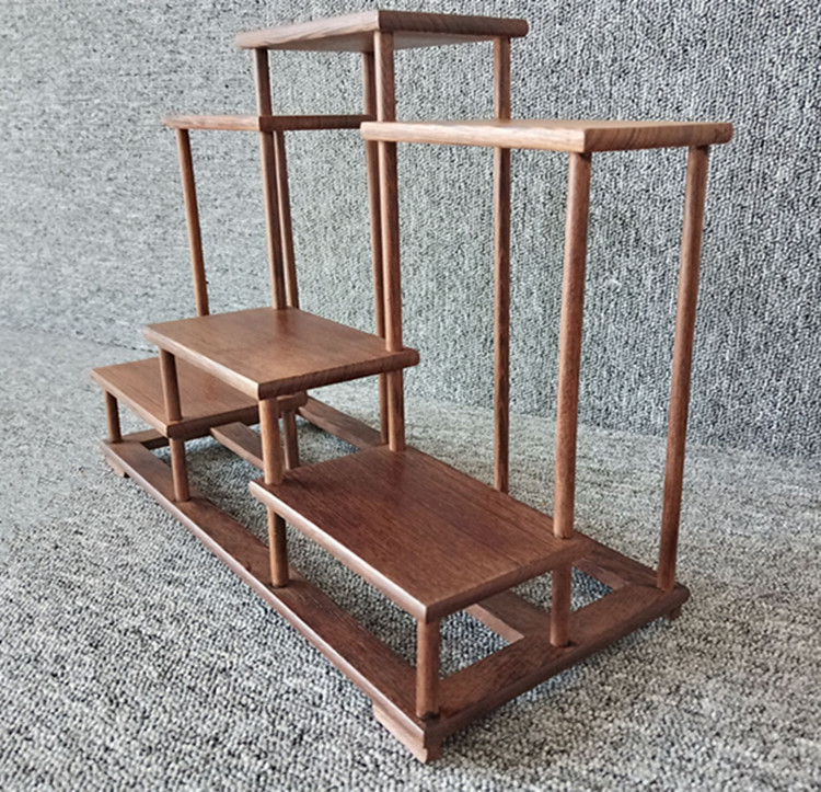 明式鸡翅木古董架茶具茶水架工艺品展示架多宝阁置物架厂家直销