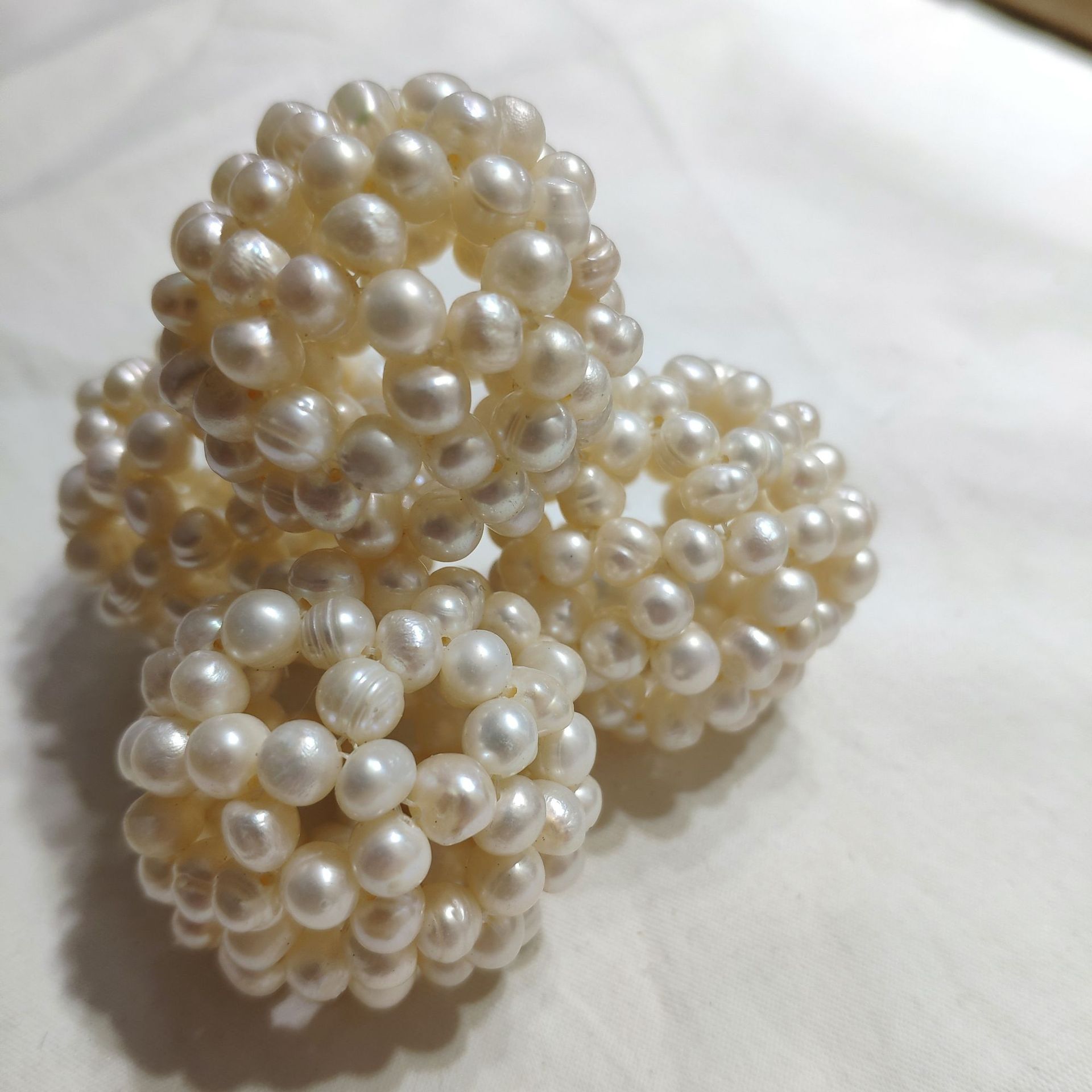 4cm珍珠球超大珍珠球纯手工编织饰品专用珍珠球