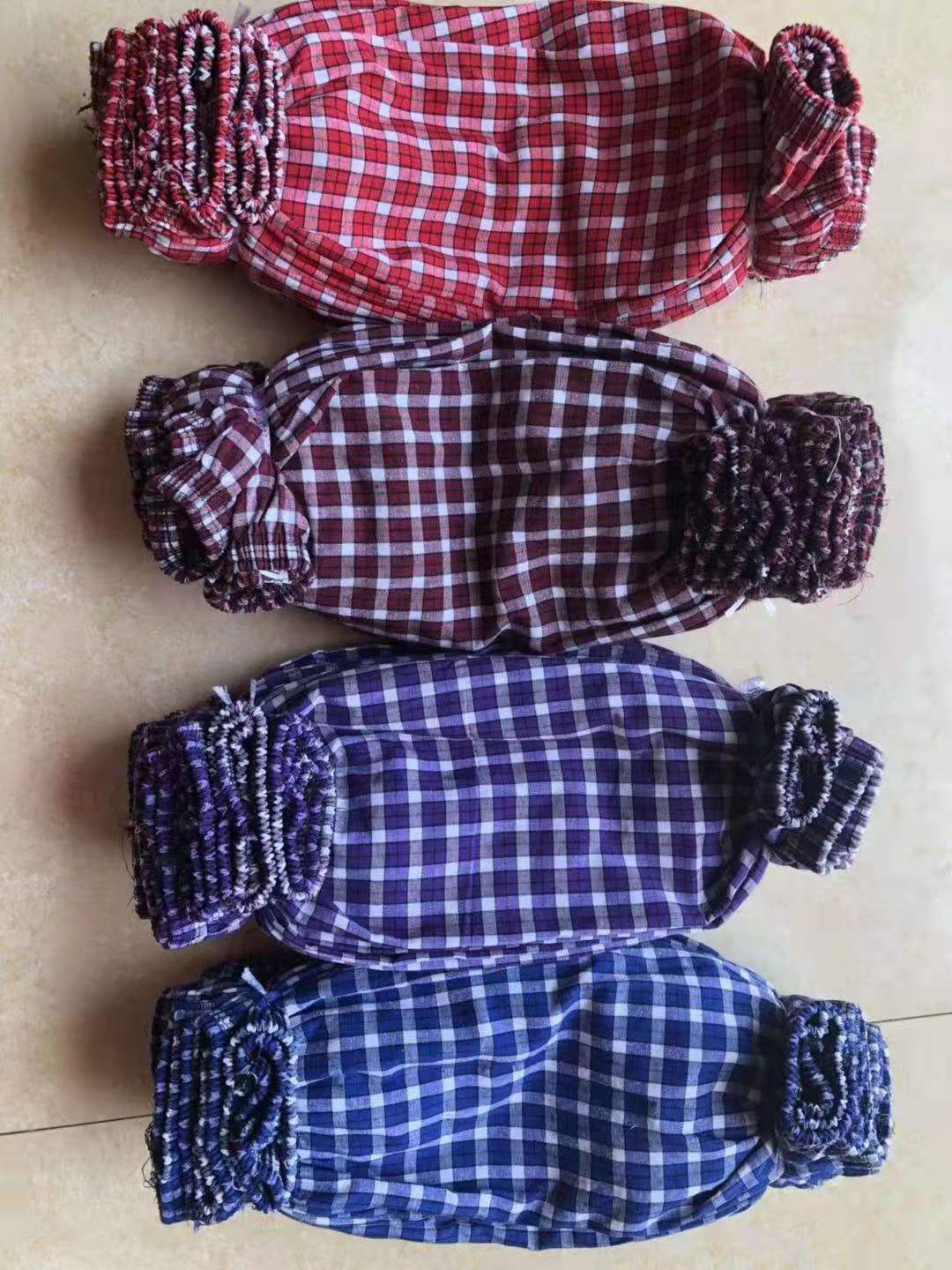 纯棉袖套袖筒男女格条长款冬加厚袖头家务工作防污耐脏劳保套袖