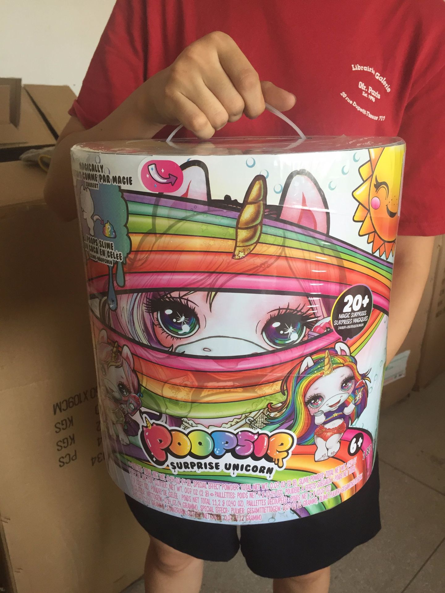 跨境新品 惊喜娃娃盲盒史莱姆玩具 独角兽萌便摇摇乐 豪华手提袋