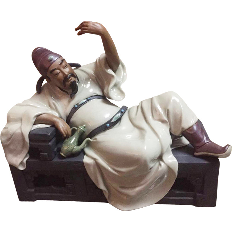 李白醉酒石湾陶瓷公仔冯志伟中式禅意古代人物佛像客厅镇宅文人