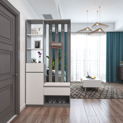 现代隔断简约柜客厅鞋柜门厅简约屏风柜镂空经济型装饰柜玄关柜组