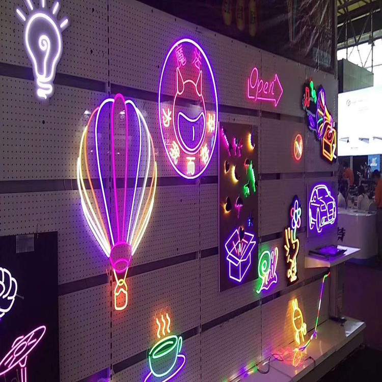 柔性霓虹灯带室外工程亮化任意造型防雨led灯带七彩色装潢定制