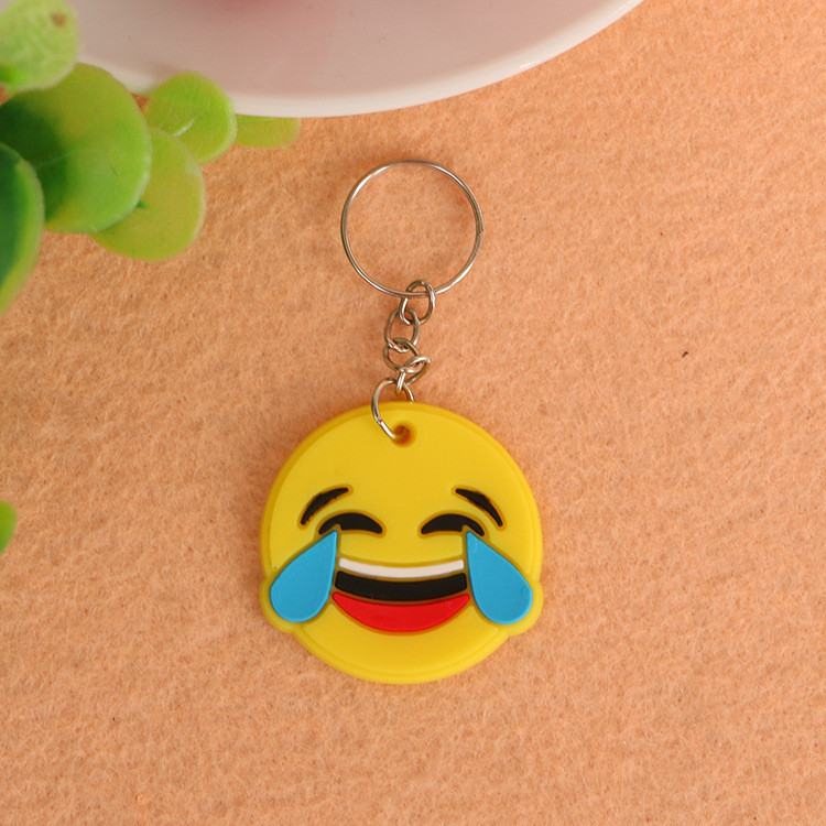 Korean Cartoon Pvc Flexible Glue Keychain Wholesale Creative Advertising Small Gift Silicone Car Key Ring Accessories