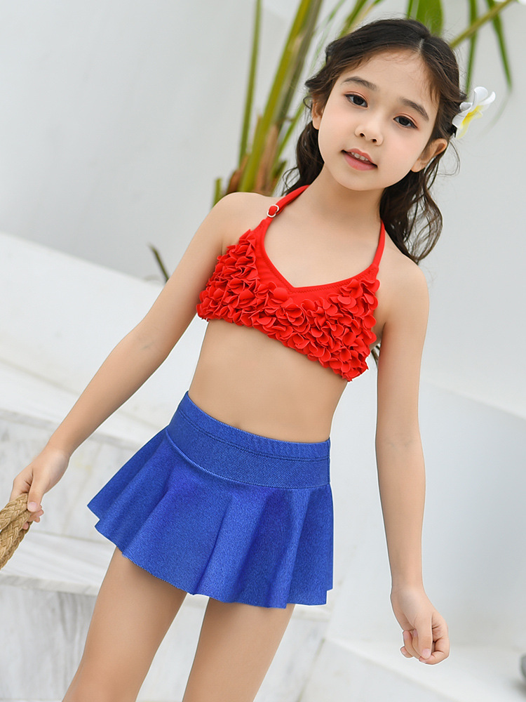 分体泳衣泳装跨境亚马逊韩版新款沙滩比基尼罩衫大码女海边防晒衣手工