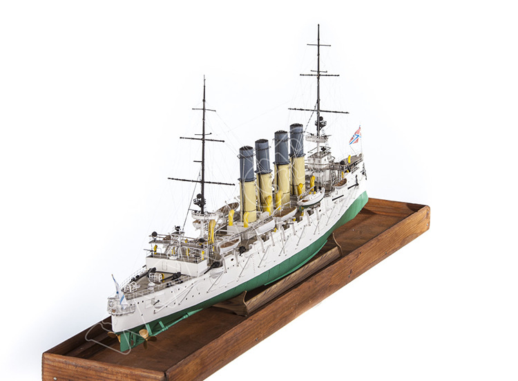 1:200 沙俄瓦良格号防护巡洋舰 纸模型 军舰模型 wariag 外贸