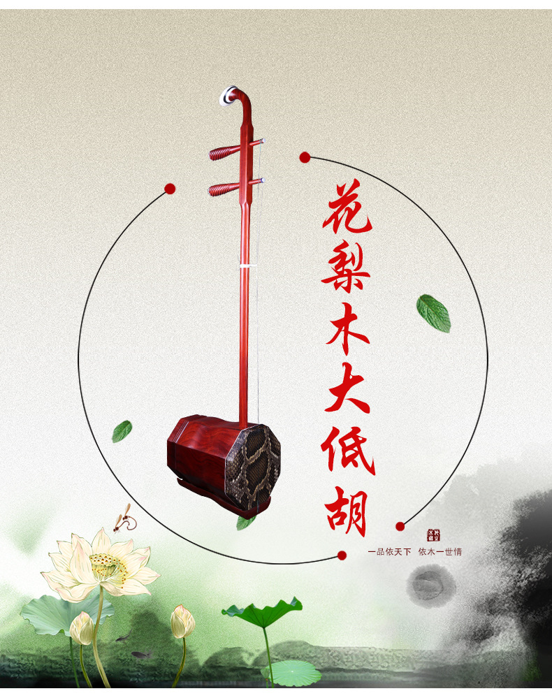 花梨木大胡 大低音胡 低胡乐器 送配件大低胡 低音胡配盒子
