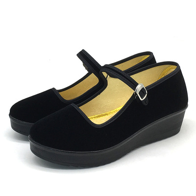 批发实在人老北京布鞋松糕厚底酒店工作鞋广场舞蹈妈妈鞋女式单鞋