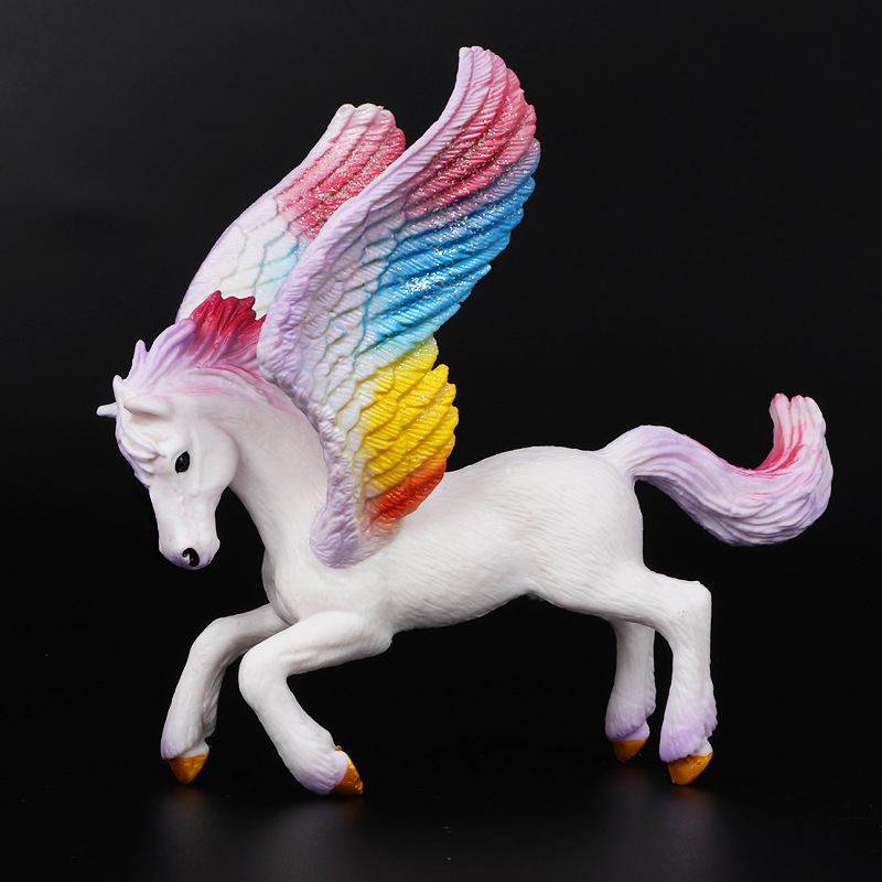 跨境仿真模型神话动物 飞马模型 独角兽 圣兽 马儿玩具摆件礼物