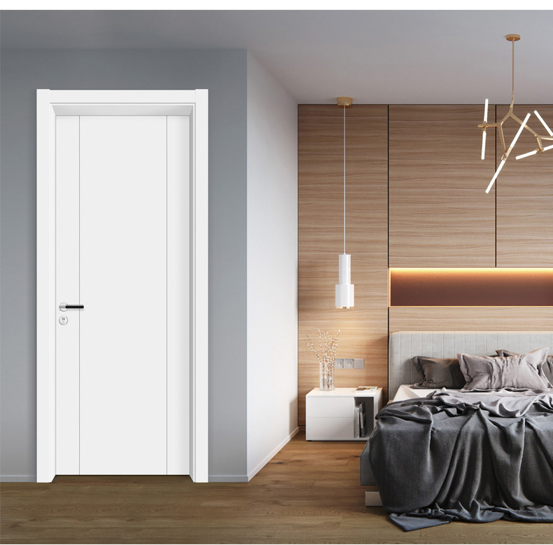 步阳木门简约室内门by-pb56 卧室实木复合烤漆木门卧室室内门定制