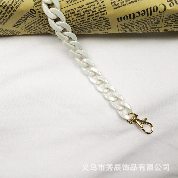 Hot-Selling Colorful Resin Jewelry Bag Chain Earrings Acrylic Women's Bag Bag Chain DIY Bag Chain Accessories 18*23M