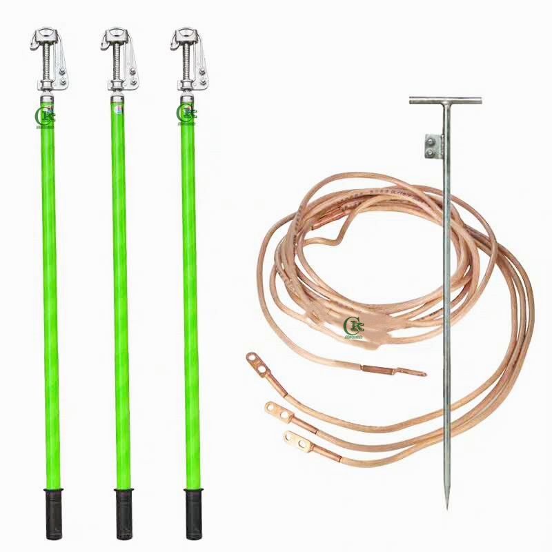 光辉启程猴头挂钩式接地棒 110kv圆口螺旋单相式接地线高压接地线