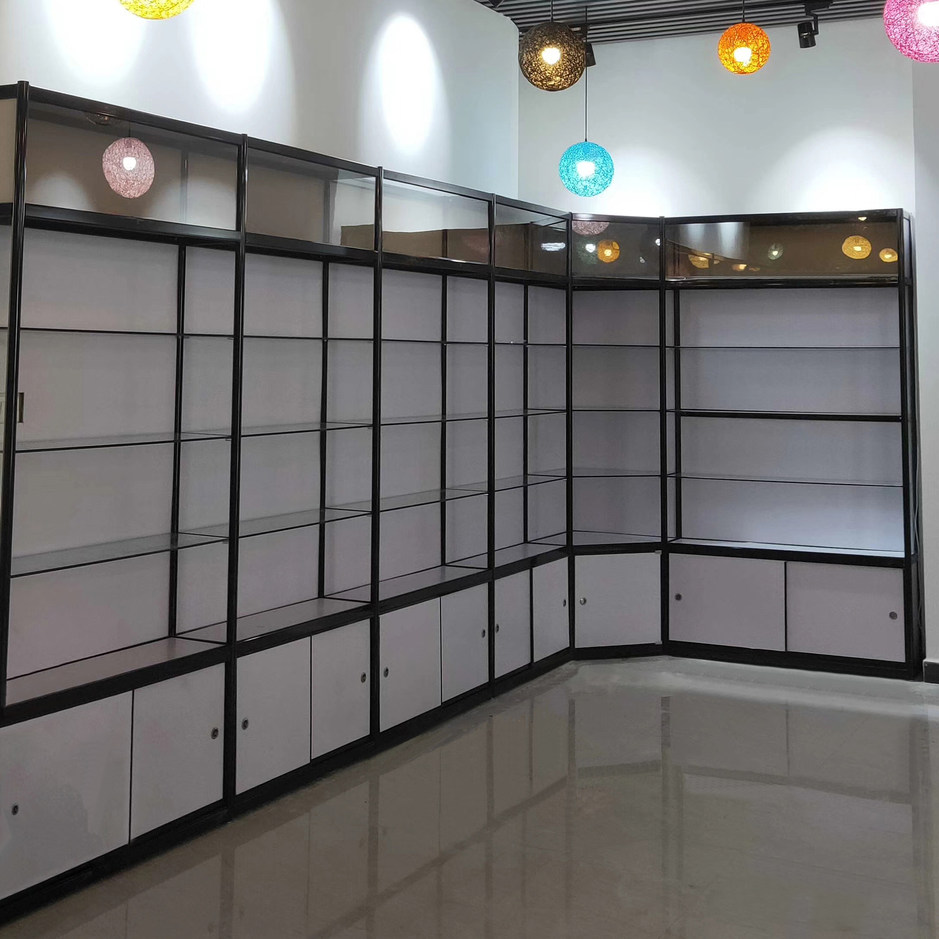 厂家定制样品间展厅玻璃展示柜工艺礼品美容产品展柜办公室展示架