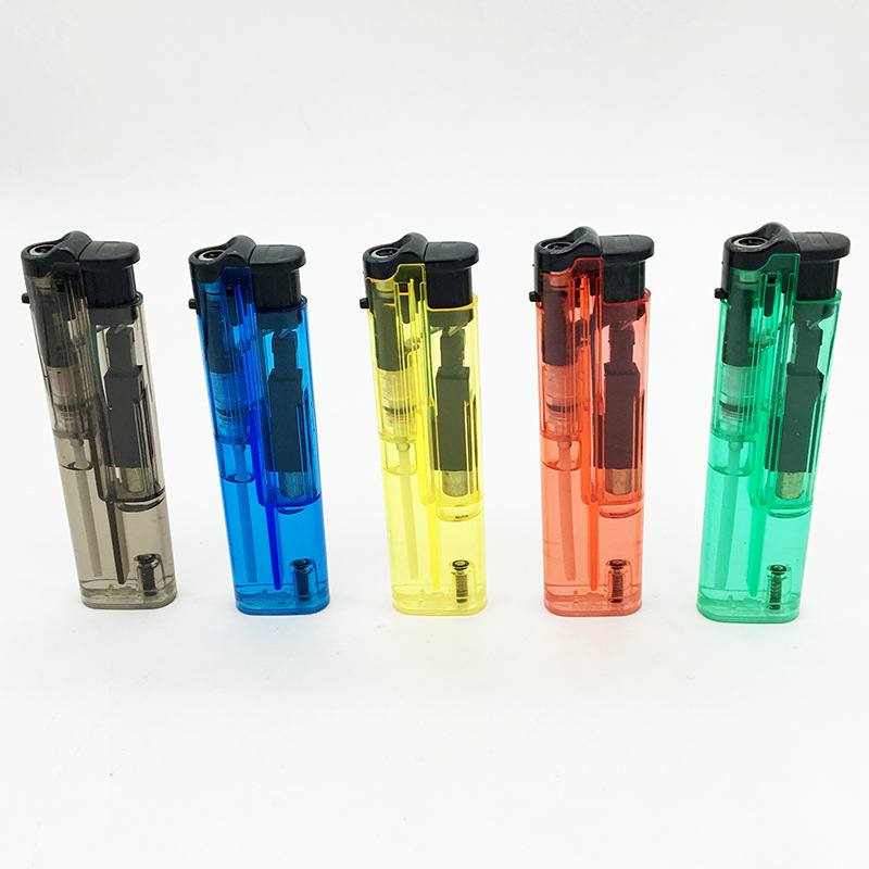 亨正火机批发 hc-902实色 透明 优质塑料充气防风打火机 广告定制