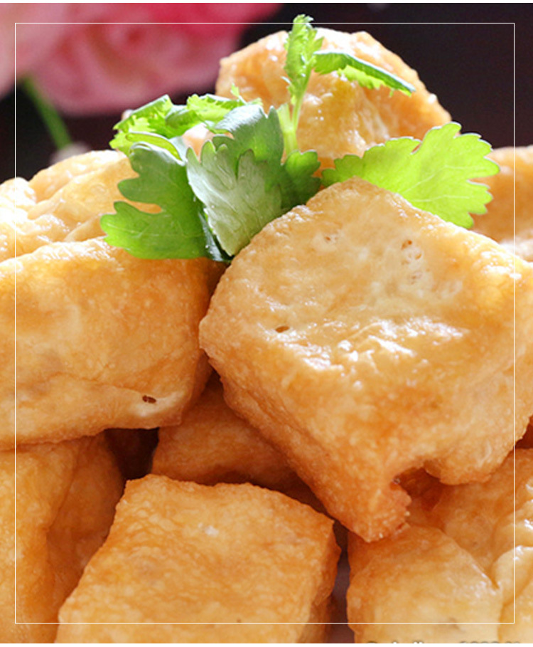 湖南特产油豆腐泡 空心400g油炸干正方形酒店饭店半成品特色食材